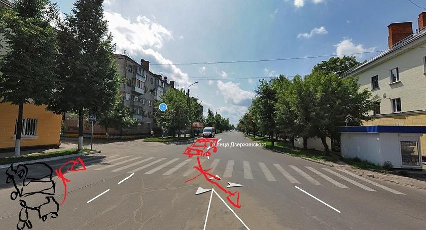 Схема пересечения_Нерег.пеш.переход_ул.Дзержинского, д.5 уменьшенная.jpg