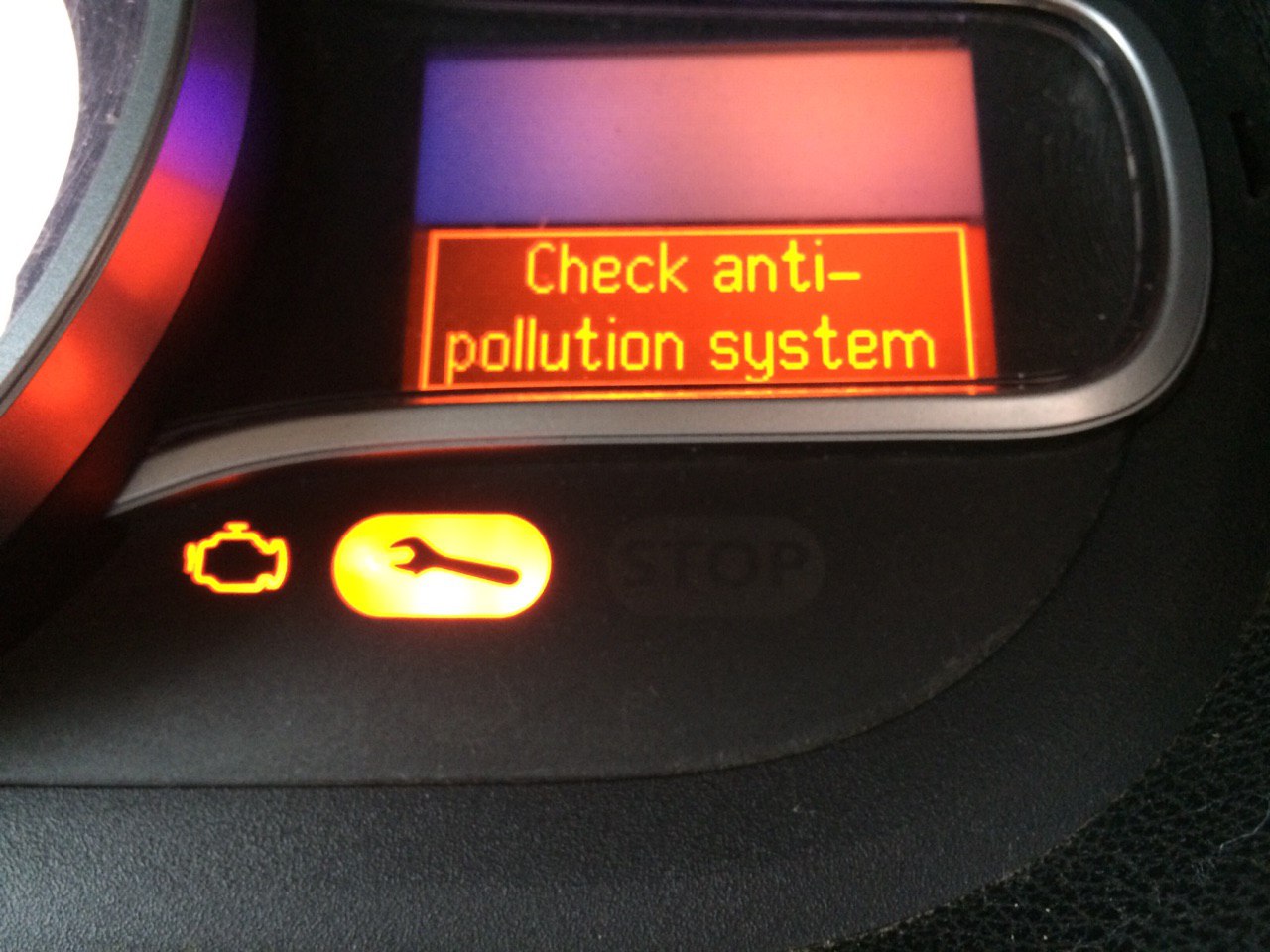 Check antipollution system перевод